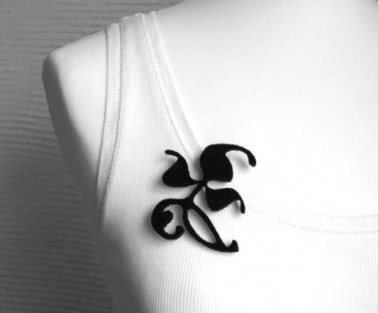 felt orchid... felt label