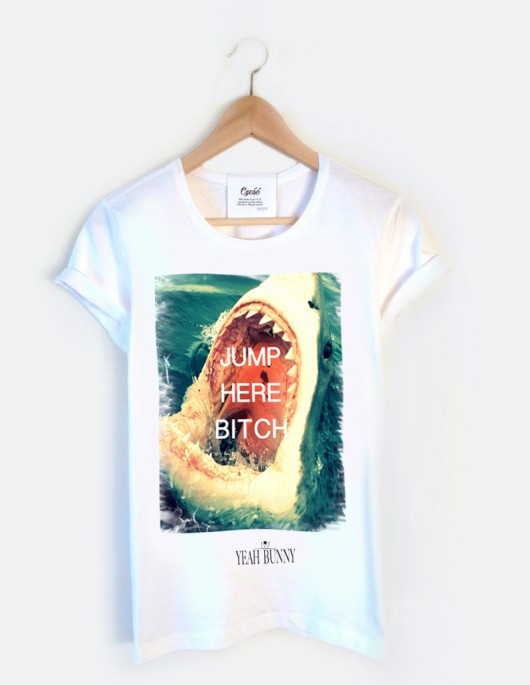 T shirt z dzikim printem JUMP HERE BITCH M deleted_12136308