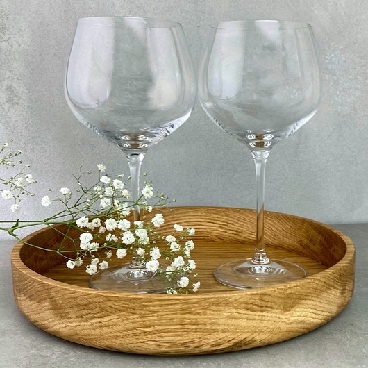 deski do krojenia i tace Dębowa taca na owoce i naczynia