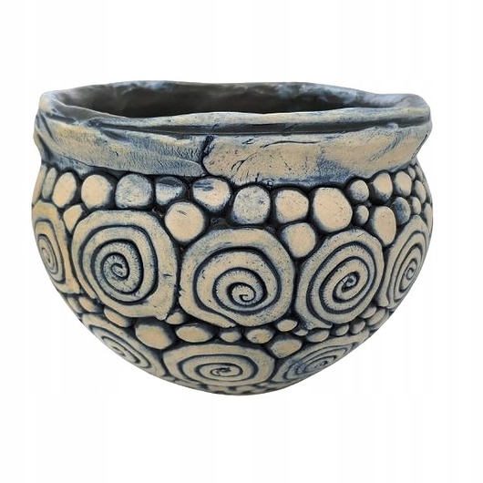 doniczki Doniczka Ceramiczna Handmade Morska Bryza. Doniczka Ręcznie Robiona