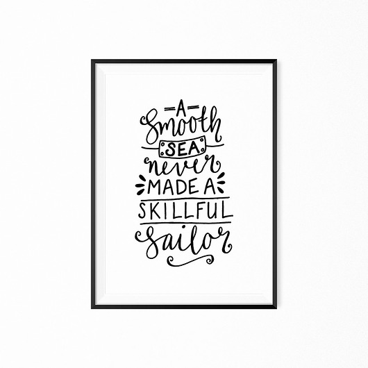 Plakat skandynawski motywujący smooth sea 50x70 myscandi