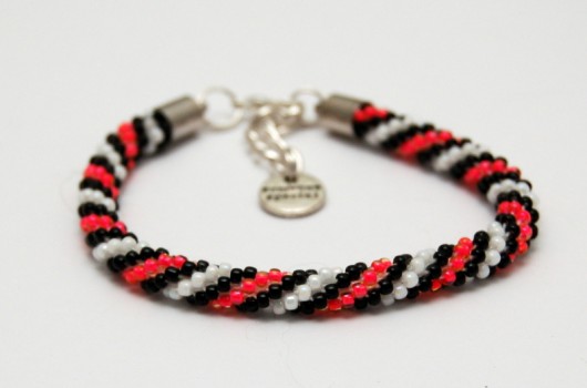 Bransoletka koralikowa elegancka neonowa MadeByInati