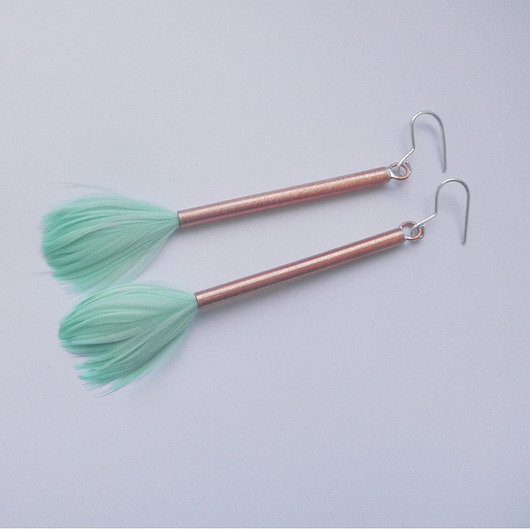 kolczyki z piórami PIÓRKO kolczyki