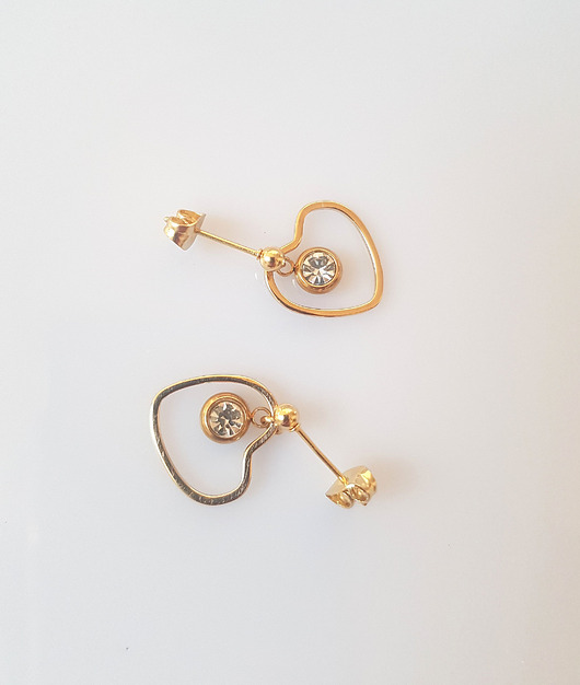 kolczyki pozłacane Kolczyki pozłacane Światło w sercu