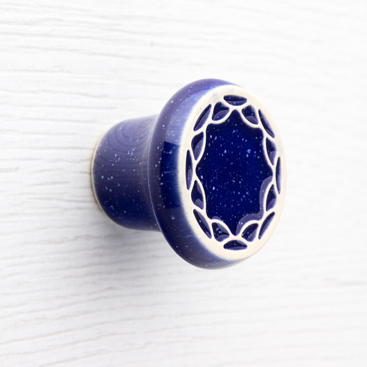 gałki do mebli Gałka do mebli ciemnoniebieska nakrapiana, wz.4