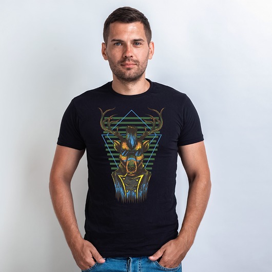 t-shirty męskie Koszulka  z nadrukiem Designer deer