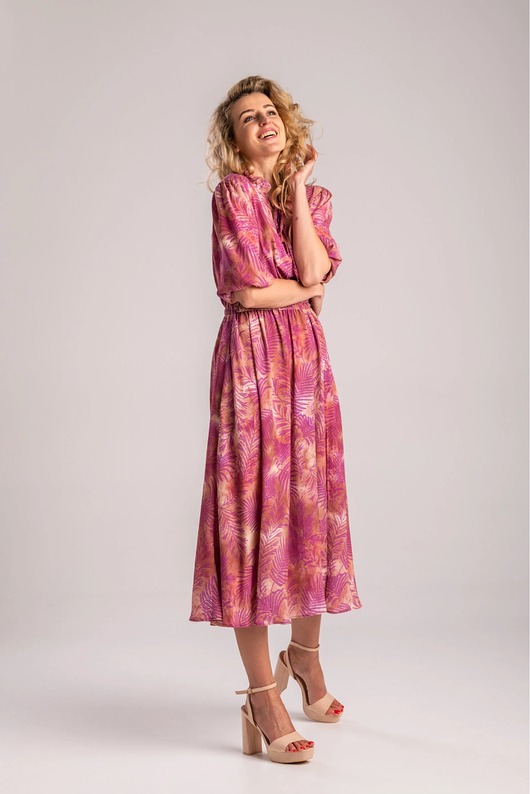 sukienki midi damskie Texas Pink długa sukienka