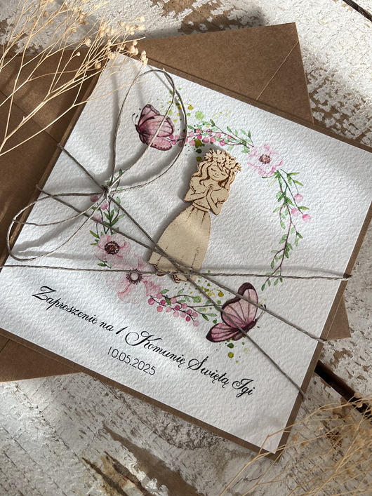 zaproszenia na komunię Najpiękniejsze zaproszenia handmade komunijne, na komunię dla chłopca, dziewc