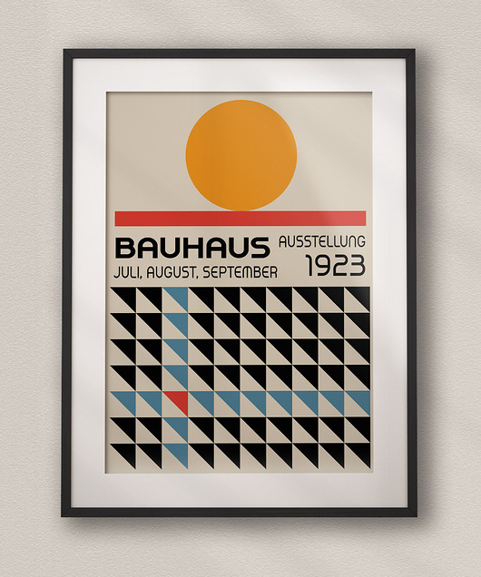 plakaty Minimalistyczny plakat - Bauhaus #9 - Do salonu, sypialni, biura