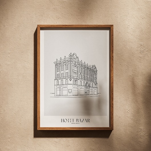 plakaty Plakat Architektura - Poznań - Hotel Bazar
