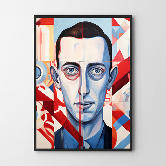 plakaty Plakat Twarz Portret mężczyzna abstrakcja