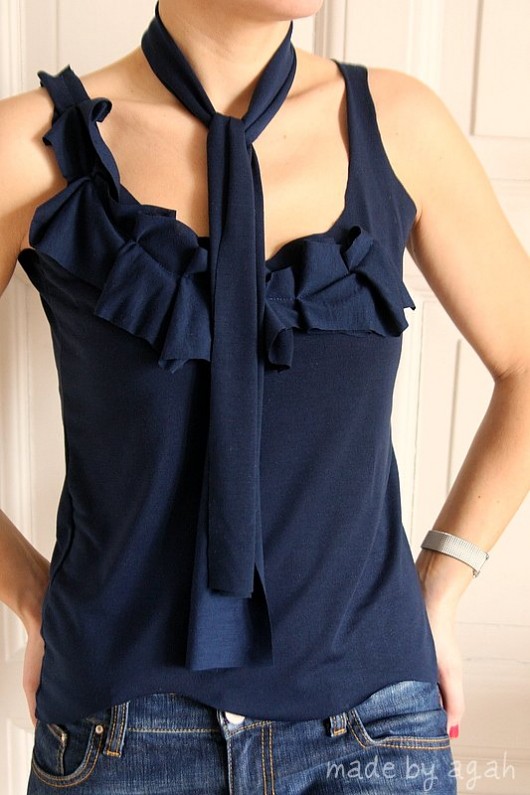 38 Navy Ruffled Wave made by agah