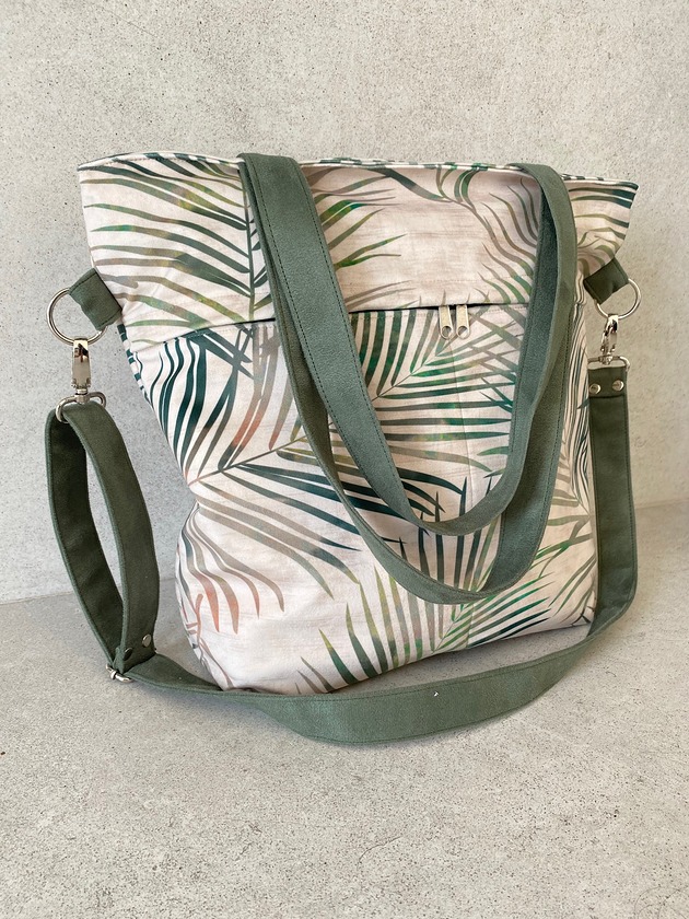 torby na ramię Torba na ramię - print liście palmy