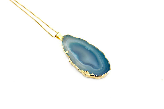 Colare Plaster Agatu złoto Brazi Druse Jewelry