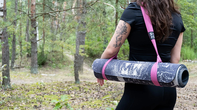 akcesoria różne Bawełniany pasek do transportu maty  do jogi Rosy