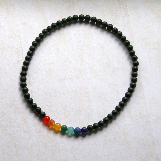 biżuteria męska Chakra necklace : wszystkie czakry