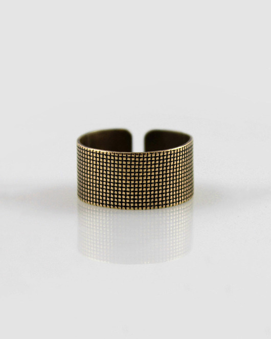 biżuteria męska Płótno - mosiężna obrączka - outlet*