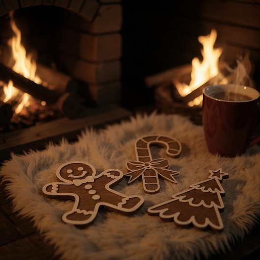 dekoracje świąteczne ZESTAW PIERNIKOWYCH rekwizytów do zdjęć ozdoba na Święta Bożego Narodzenia