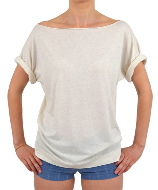 T-shirt kremowy z pieprzem deleted_12153879