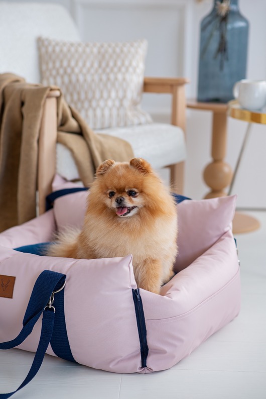 legowiska dla psów i kotów Legowisko -transporter  dla zwierząt Dusty pink