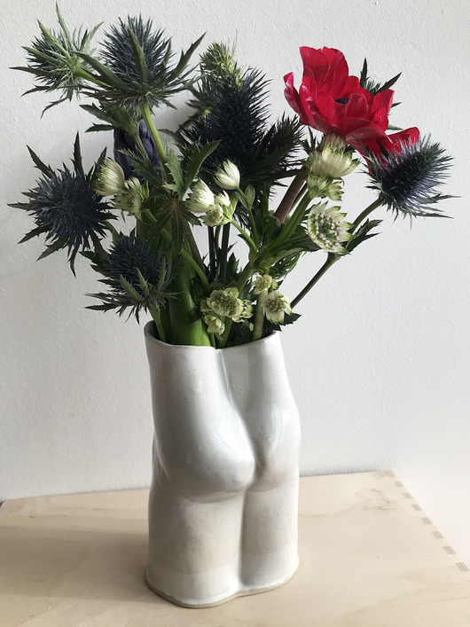 doniczki Ceramiczny wazon Dupa biały nr 1