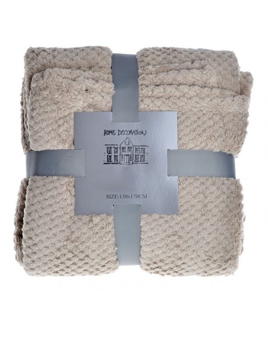koce i narzuty Koc Pled Narzuta Beige 130x170 cm