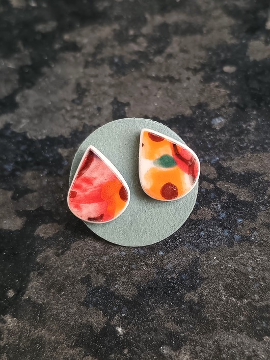 kolczyki ceramiczne Kolczyki ceramiczne Bolesławiec