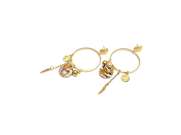 kolczyki pozłacane Kolczyki pozłacane Alloys Collection - Boho /łapacze snów/ 