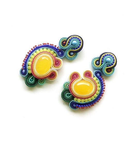 kolczyki soutache Sutaszowe kolczyki BOA VISTA _ kolekcja 2025