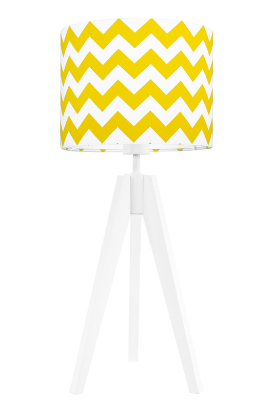 Lampa na stolik chevron żółty youngDECO