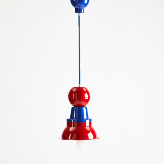 lampy wiszące Fern Flower Lamp Red & Ultramarine1