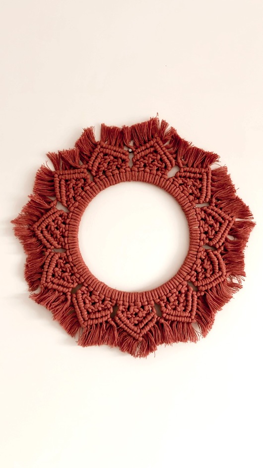 makramy Makrama Mandala Terracota