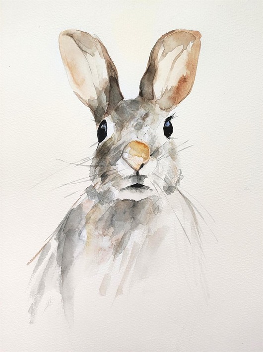 Akwarela Zając Wiktoria Borys Art