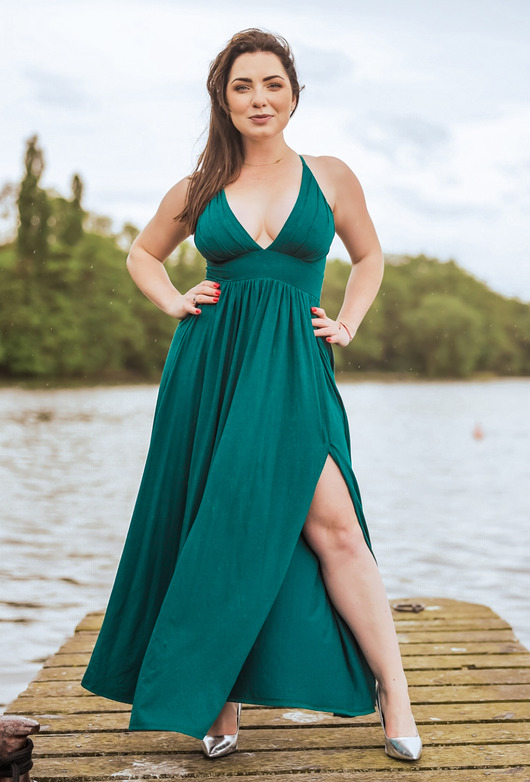 sukienki maxi damskie Sukienka ZINNIA morska zieleń