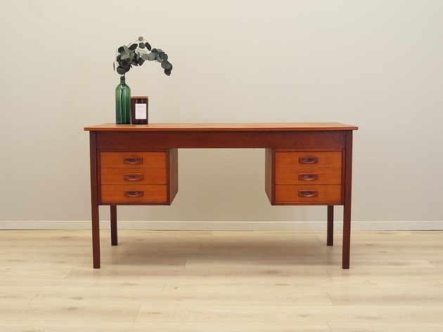 biurka Biurko tekowe, duński design, lata 70, produkcja: Dania