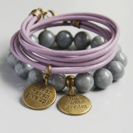motywujący komplet :: gray & purple kaktusia