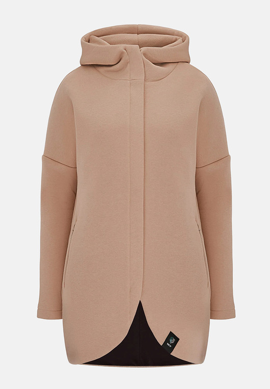 bluza z kapturem damska Peleryna No.2 na suwak Kawa z mlekiem