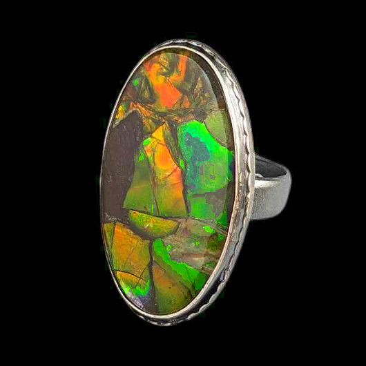 pierścionki srebrne Pierścionek Rajski ammolit