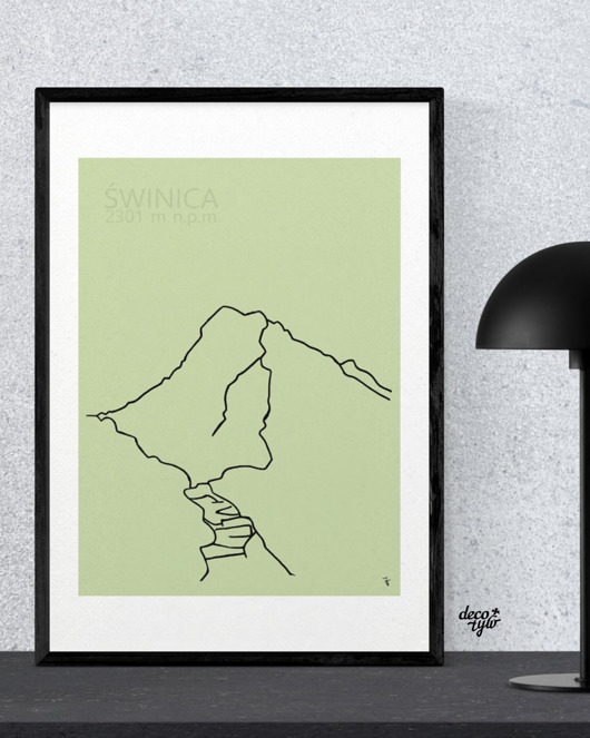 plakaty Plakat minimalistyczny Świnica, A3, decotyw