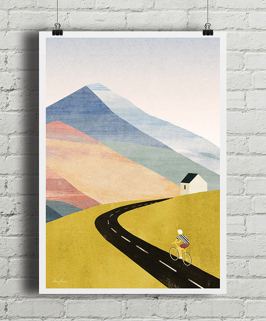 plakaty Plakat Rowerzysta na górskim szlaku