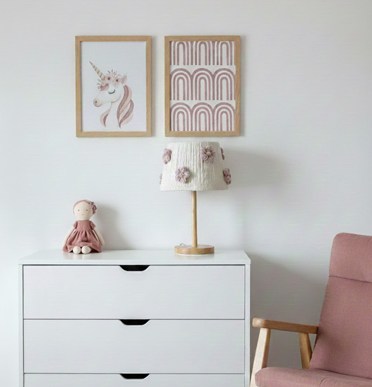 lampy do pokoju dziecka Lampka nocna w kwiatki do pokoju dziewczynki