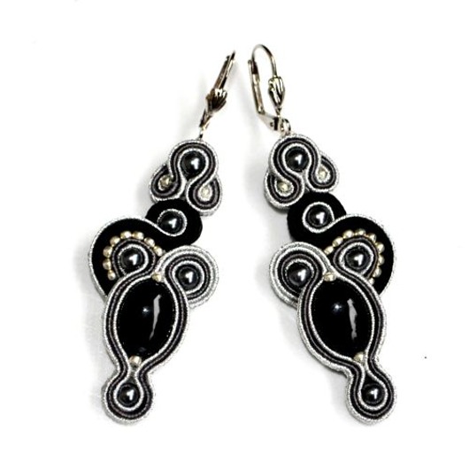 kolczyki soutache Sutaszowe kolczyki NOIR