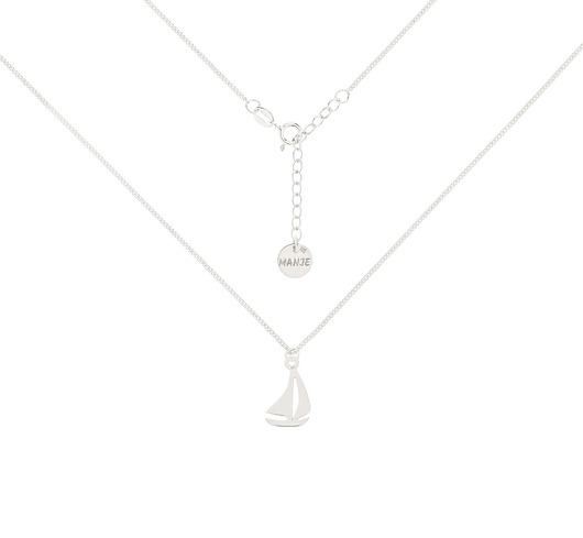 chokery Srebrny choker pancerka z żaglówką