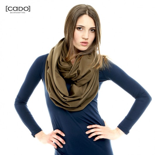 DZIANINOWY KOMIN TUBA SZAL XXL - brownie CADOaccessories