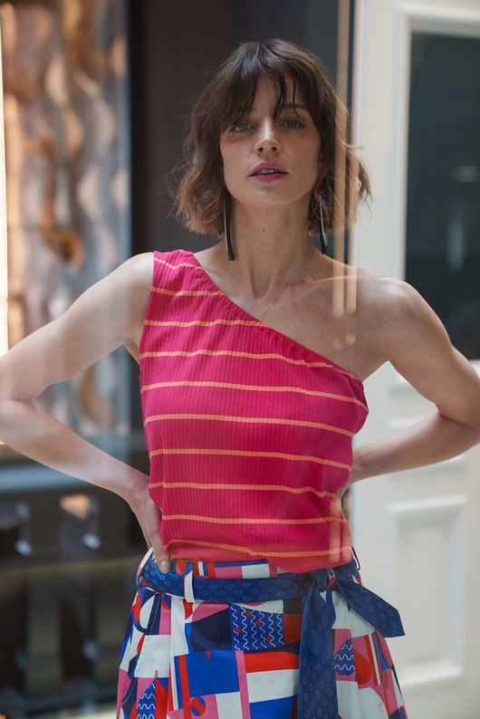 topy damskie Top czerwony