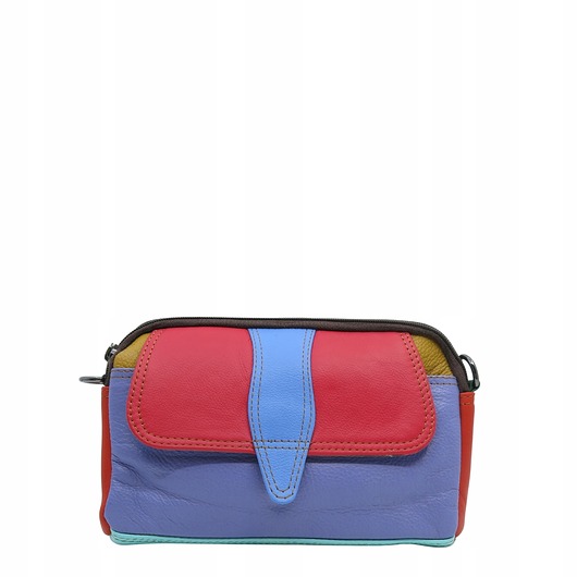 torby na ramię Torebka damska skórzana kolorowa pojemna zero waste ze skrawków OLIVKA