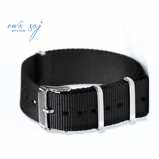 zegarki różne Pasek do zegarka, nato strap czarny
