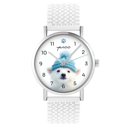 zegarki unisex Zegarek - Miś polarny - silikonowy, biały