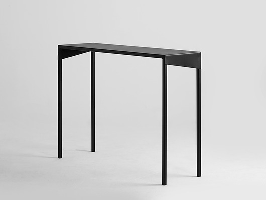 biurka Metalowa nowoczesna konsola Obroos 100 cm czarna