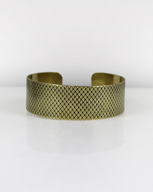 biżuteria męska Rybia łuska - mosiężna bransoletka - outlet*